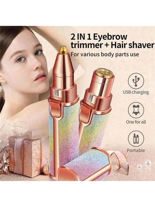 2 in 1 Eyebrow Electric Trimmer & hair remover for all parts use in pen flawless