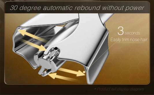 Painless Ear & Nose Hair Trimmer for Men & Women | Waterproof Manual Trimmer, Easy Cleaning