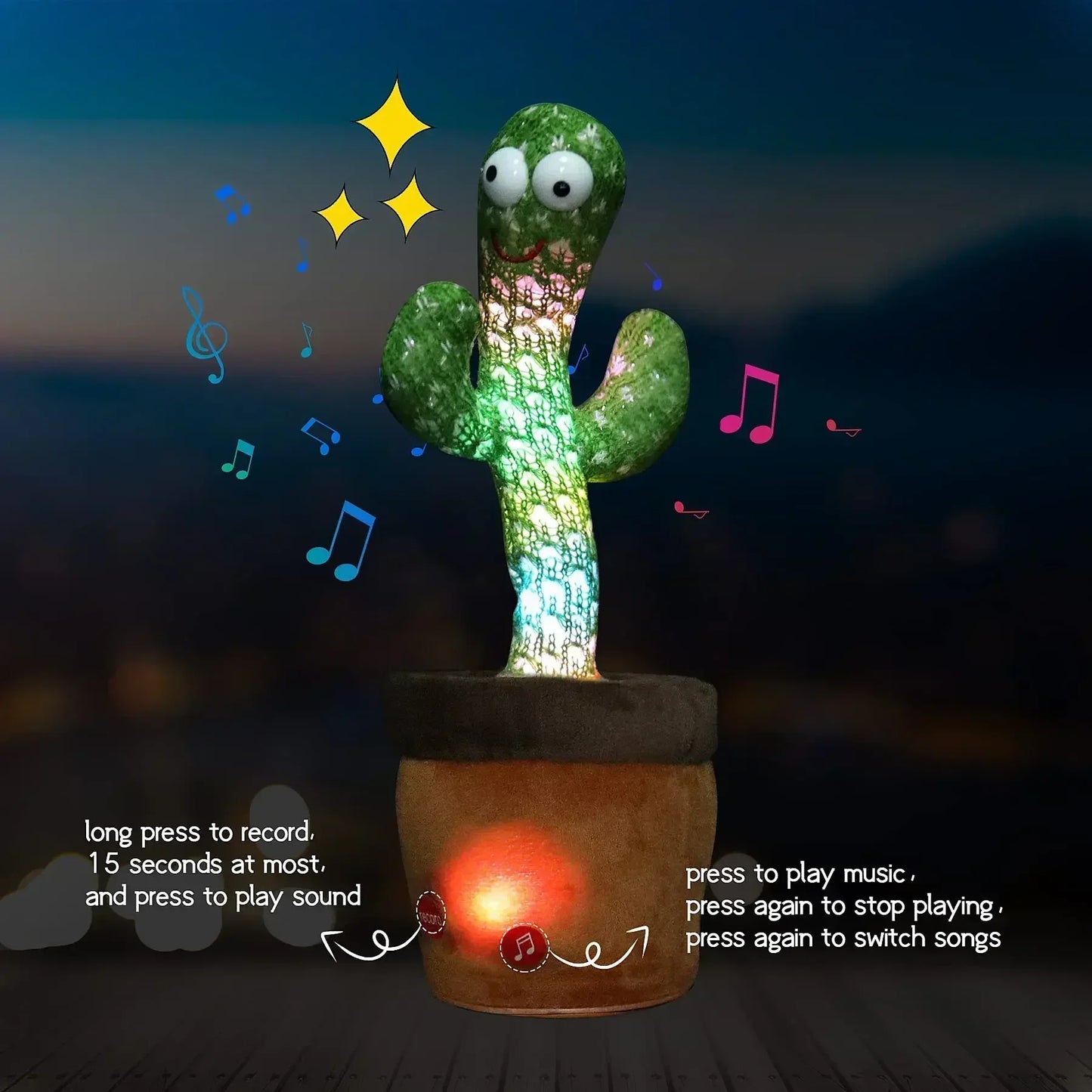 Happy Dancing Cactus Toy – Talking, Shaking & Musical Kids Toy