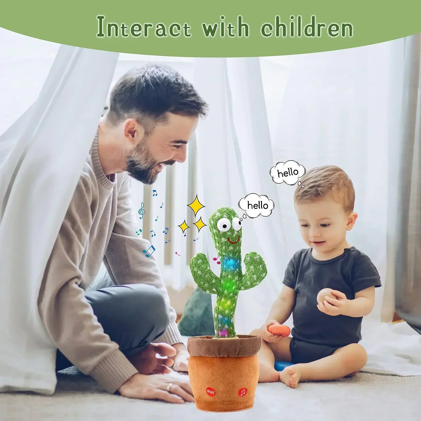 Happy Dancing Cactus Toy – Talking, Shaking & Musical Kids Toy